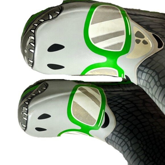 Western Chief Jurassic Jake Dinosaur Rain Boots Youth Size 1 Charcoal Green - Picture 8 of 16